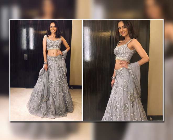 gray lehenga manushi