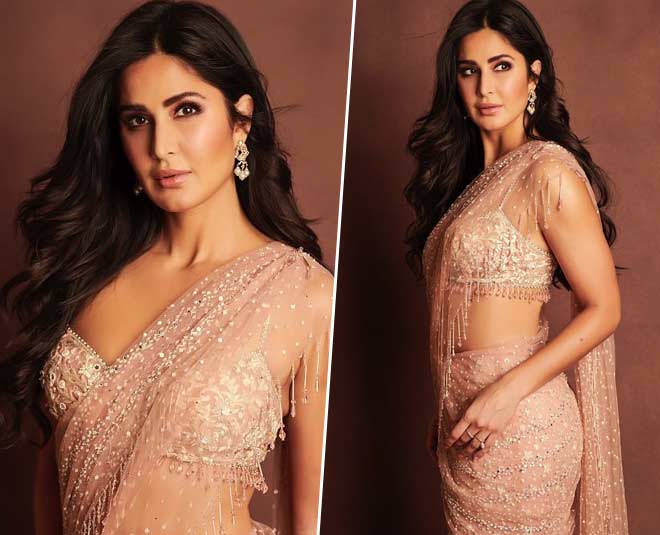katrina embroidery saree