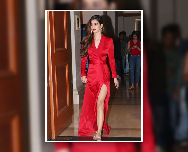 disha patani malang actress latest looks red gown