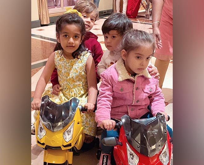 roohi johar zain kapoor riding bike cute star kids