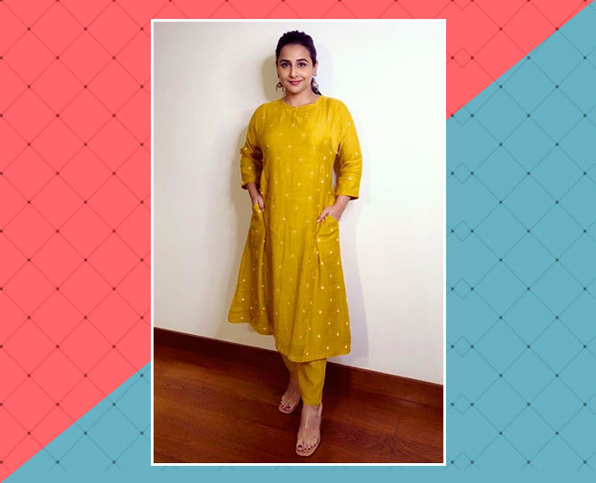 vidya balan yellow suit inside
