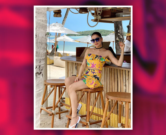 yellow beach dress shraddha