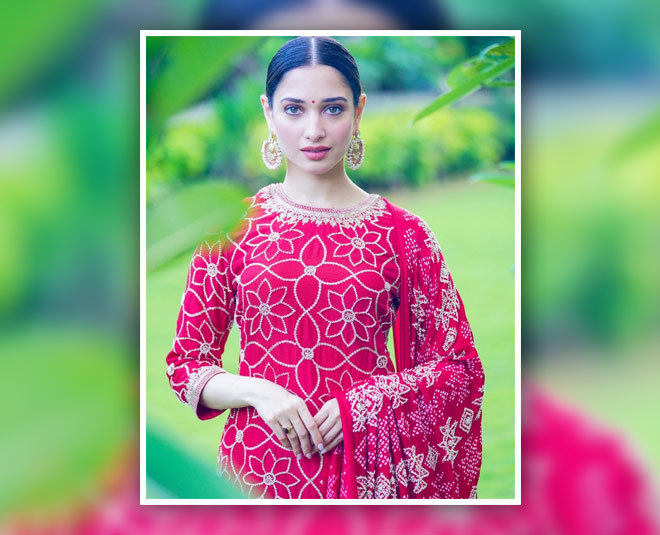 pink suit tamanna bhatia