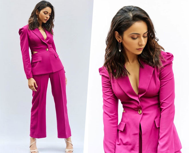 rakul preet outfts pantsuit