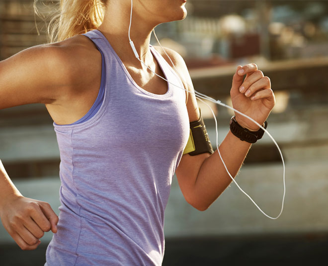 sports bra during workout inside