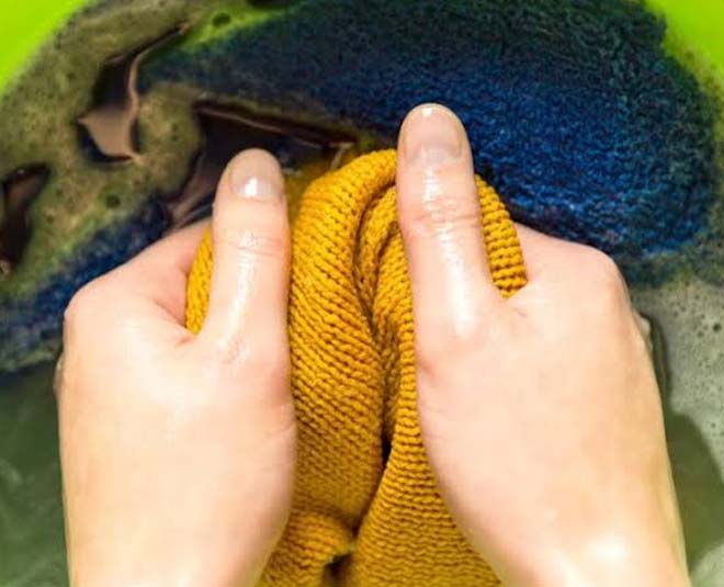 washing clothes inside