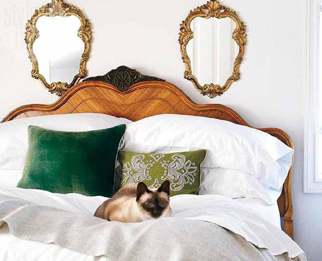 decorate the space above the bed inside