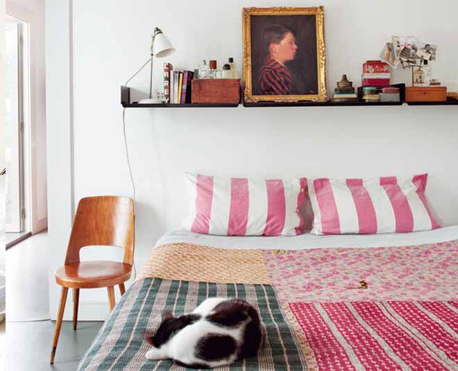 decorate the space above the bed inside