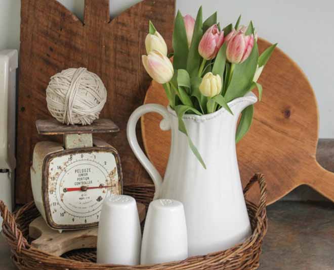 display wooden board in the kitchen inside