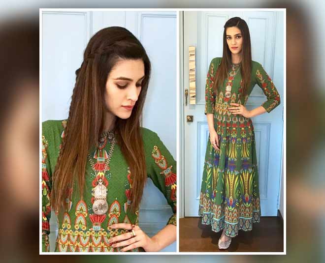 kriti sanon braid hairstyle look inside