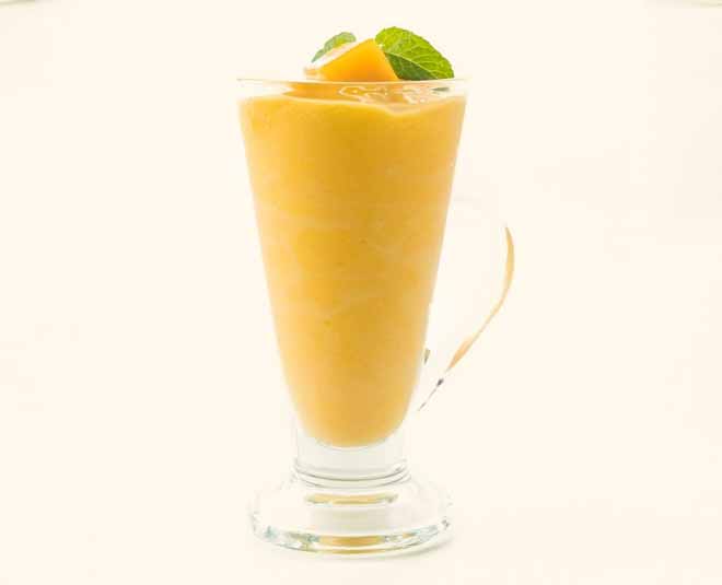 mango drink with basil
