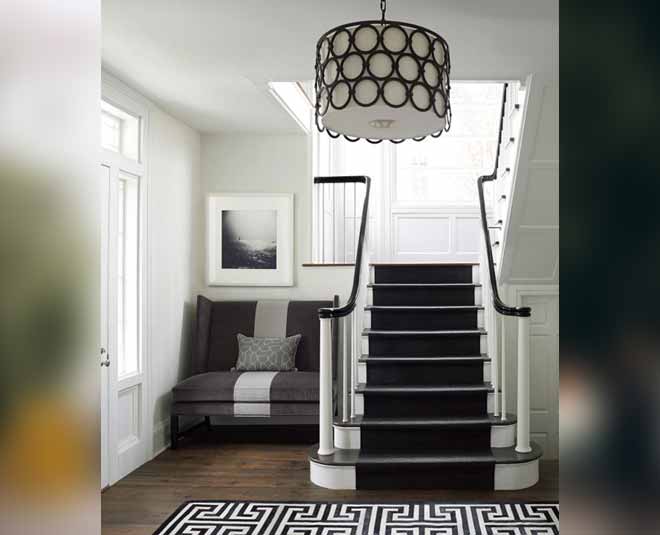 narrow staircase decorating ideas ins