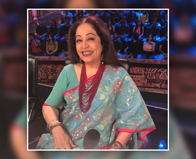 Kirron Kher =green saree