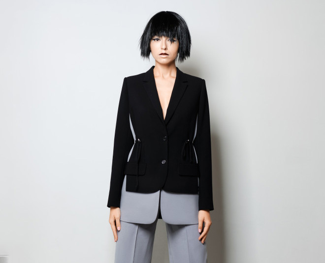 before getting a bob cut inside