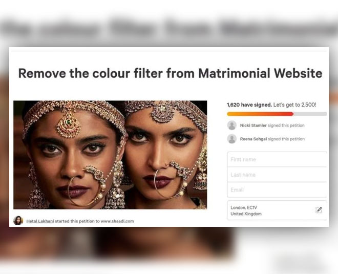 women petition to remove skin tone filter