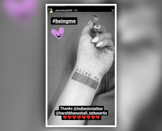 akansha puri covers up tattoo one