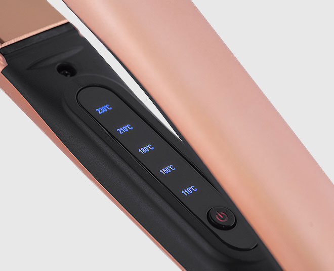 using hair straightener at home inside