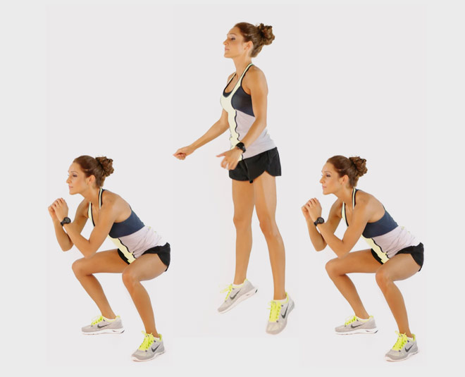 easy cardio jumping sqauts