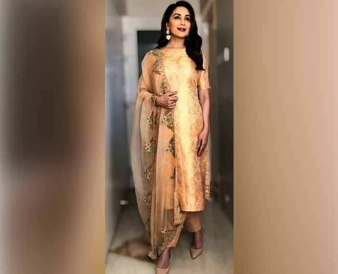 madhuri dixit wedding saree