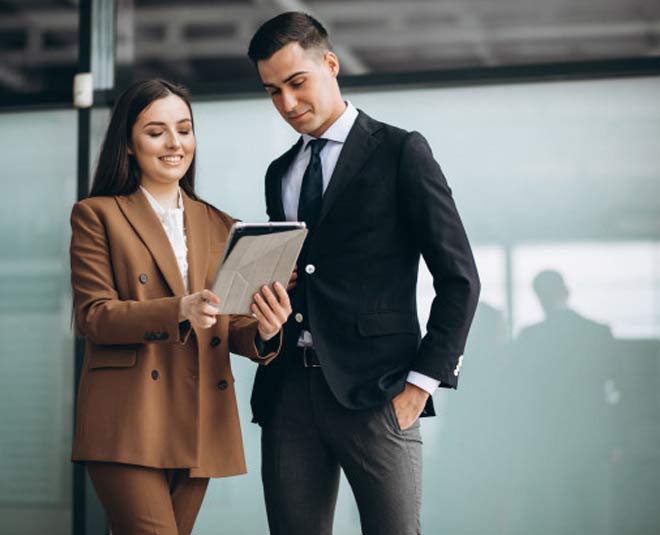 business people working inside