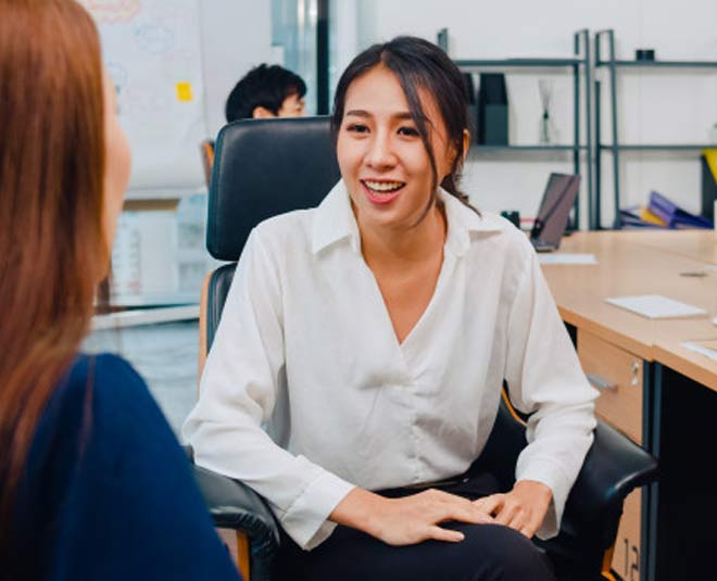 colleagues having discussion inside