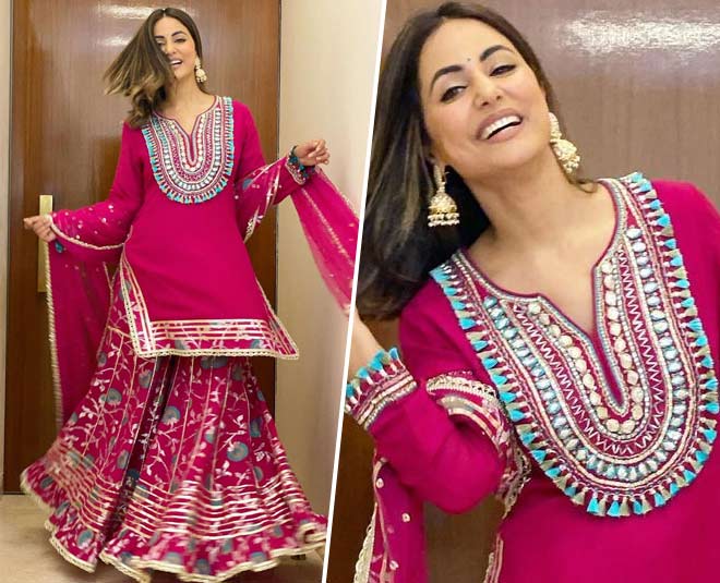 hina khan sharara fashion