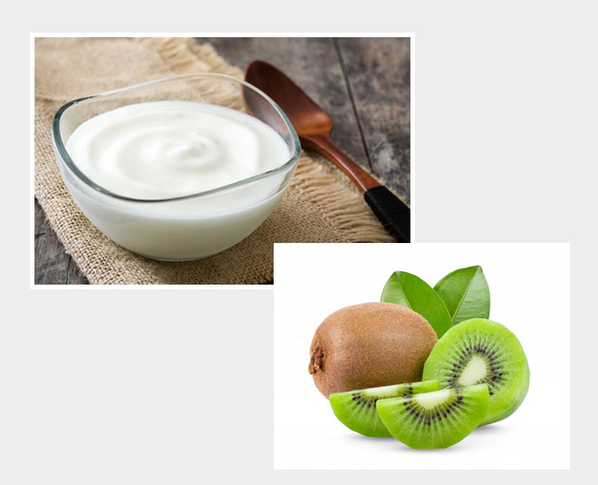 kiwi curd face pack