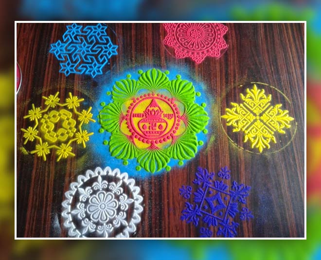 bachelors for diwali decor ideas rangoli inside