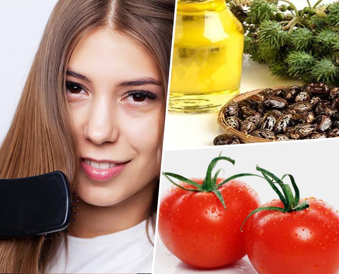 caster oil tomato hairmask