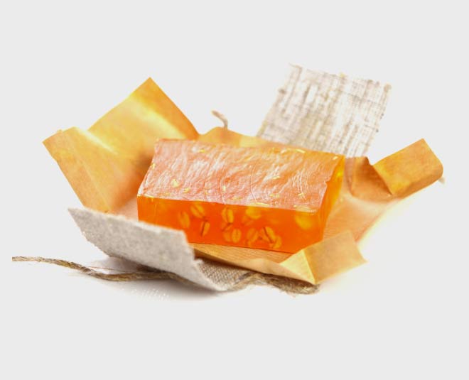 homemade vitamin c soap inside