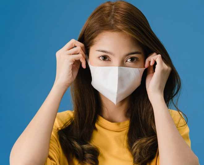 women wearing maskinside