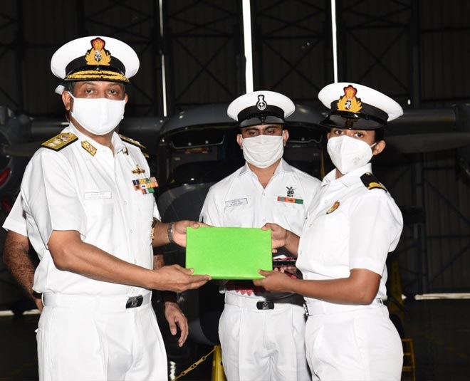 Kumudini yagi and Riti Singh indian navy warship inside