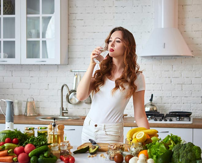 drinking water inside