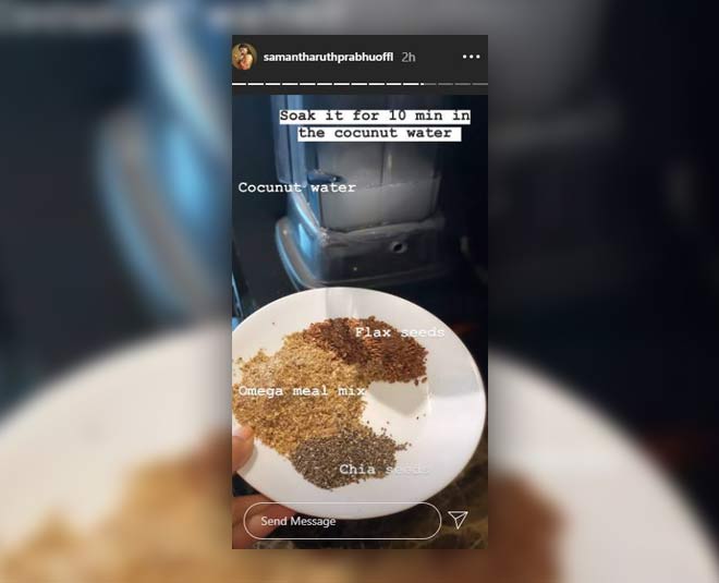 samantha akkineni healthy smoothie inside