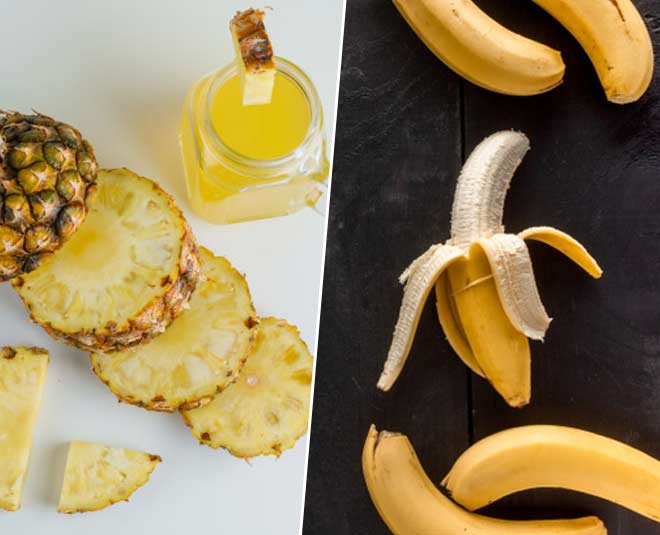 banana and pineapple