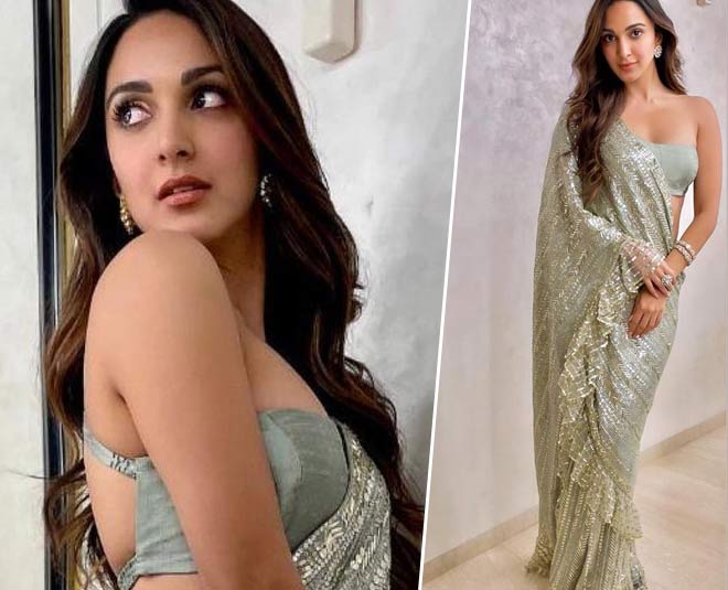 bollywood actress sequin saree looks for summer wedding