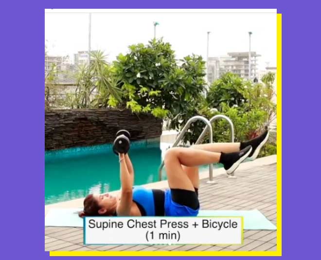Supine Chest Press + Bicycle