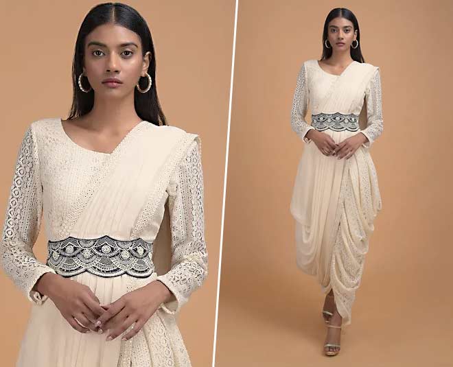 dhoti style saree draping