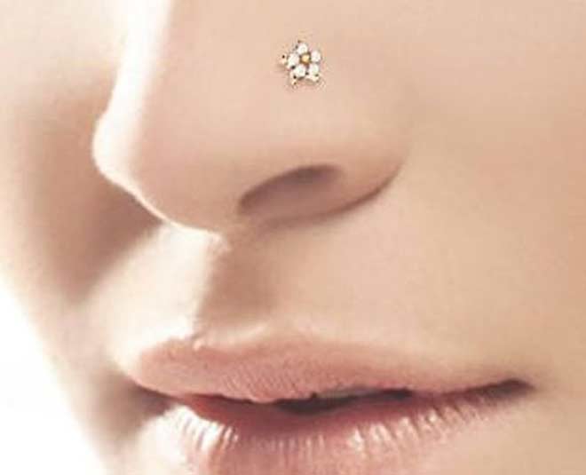 floral nose pin