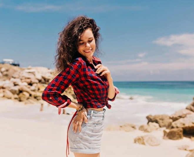 plaid shirt styling with shorts