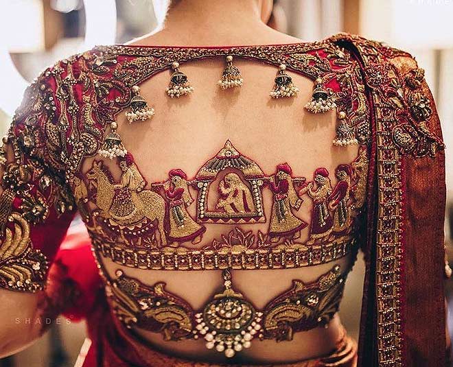 dulhan ki doli blouse designs