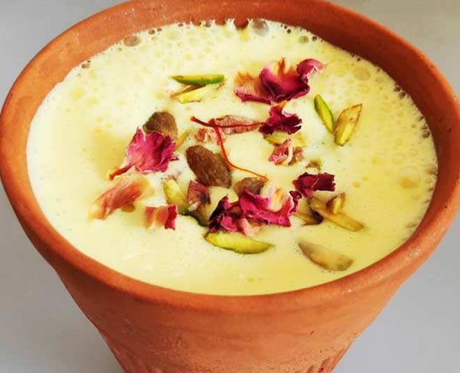 kesar badam hot milk