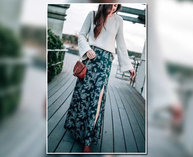 maxi dress with sweater