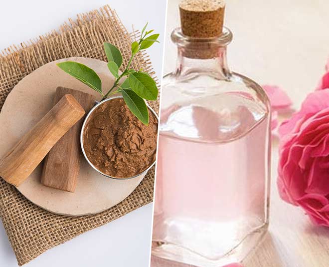 sandalwood rose water face pack