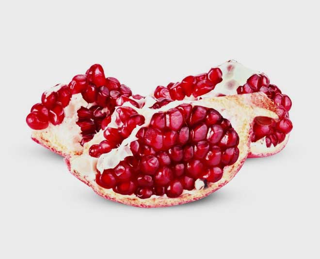 pomegranate peels inside