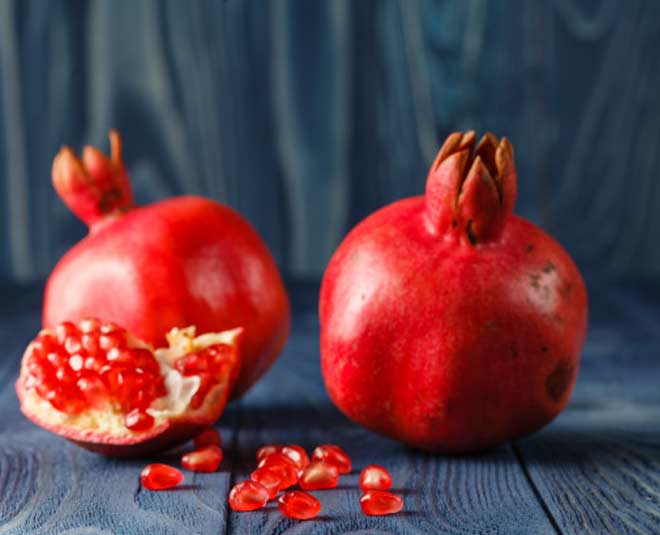 pomegranate peels inside