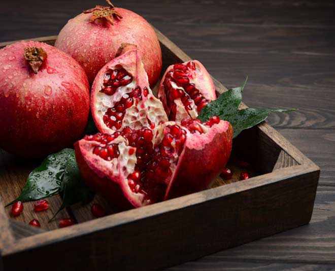 pomegranate peels inside
