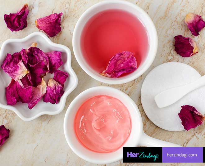 rose water facial at home inside
