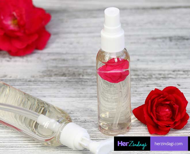 rose water facial cleanser inside