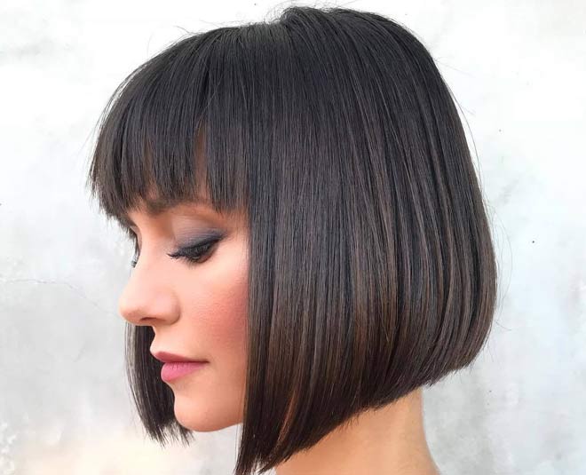 bob with fringes hairstyle